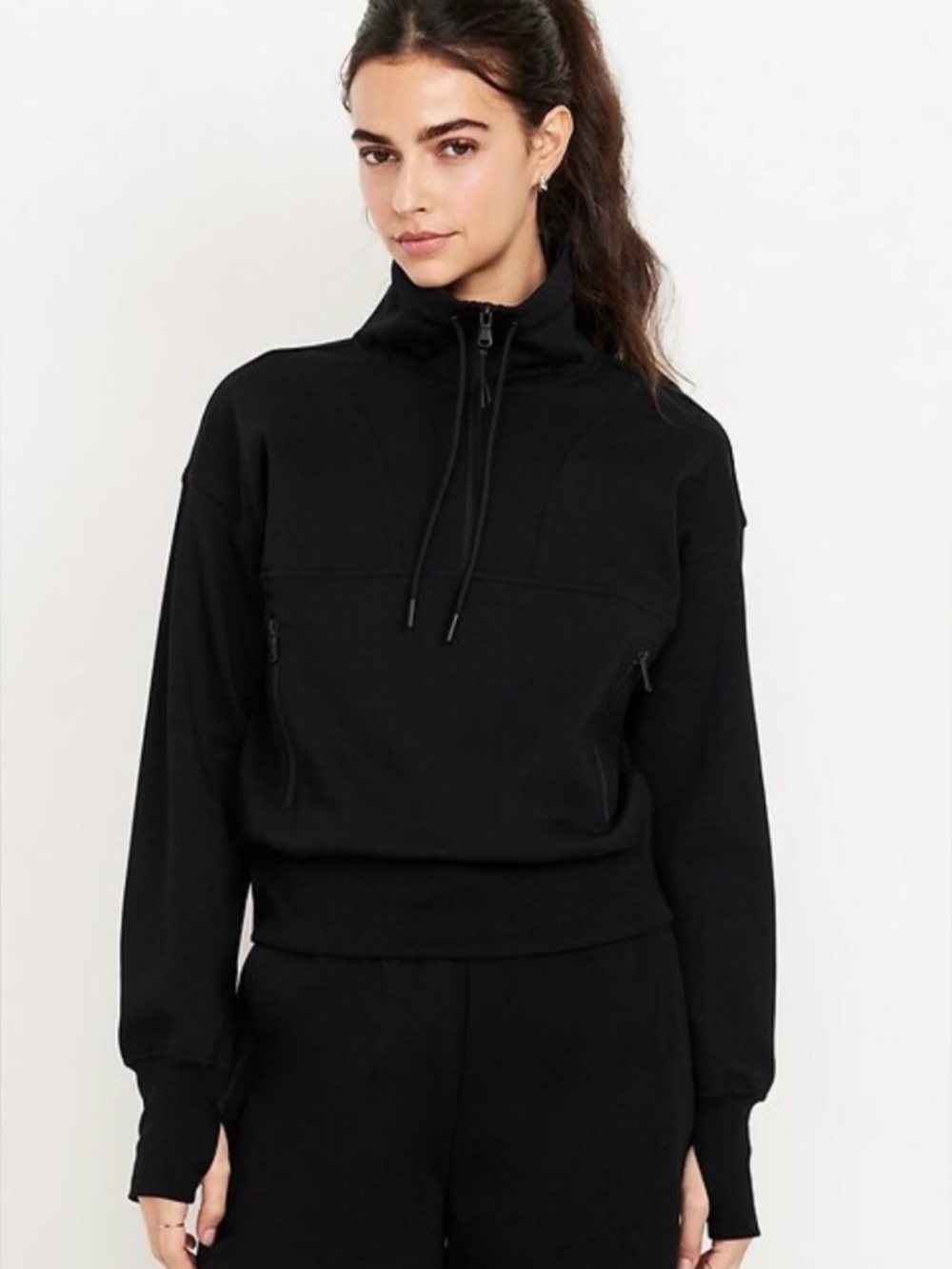 Old Navy Dynamic Pullover Cotton Fleece Half-Zip Sweatshirt